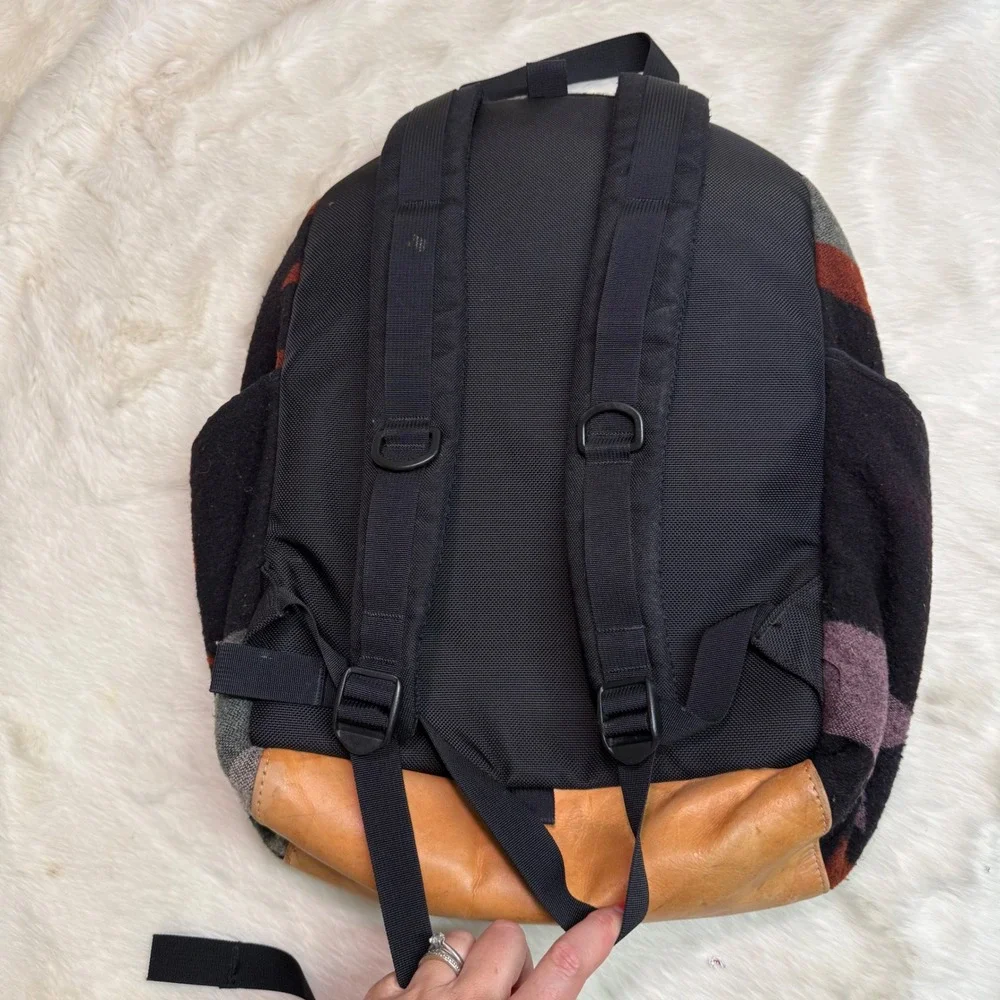 Woolrich x Topo Designs Backpack Gorpcore Multicolor Wool Leather USA Made